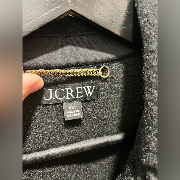 J.Crew Bouclé Shirt-Jacket in Black size XXS Shacket layering oversized warm - Picture 8 of 8
